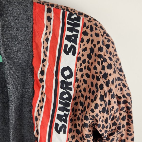 Sandro Paris Wool Silk Reversible Open Front Cardigan Sweater sz 1/S SHRUNKEN - Picture 6 of 11